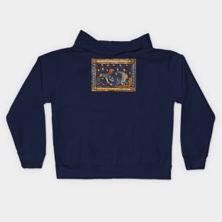 THE LION AND DRAGON Medieval Bestiary Kids Hoodie
